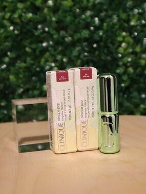 2X Clinique Pop Lip Colour Primer Plum Pop #14 NIB Full Size